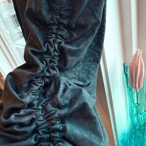 CVG M/L Dress - Adjustable Ruched Sides  - Black Leopard Print Sleeveless